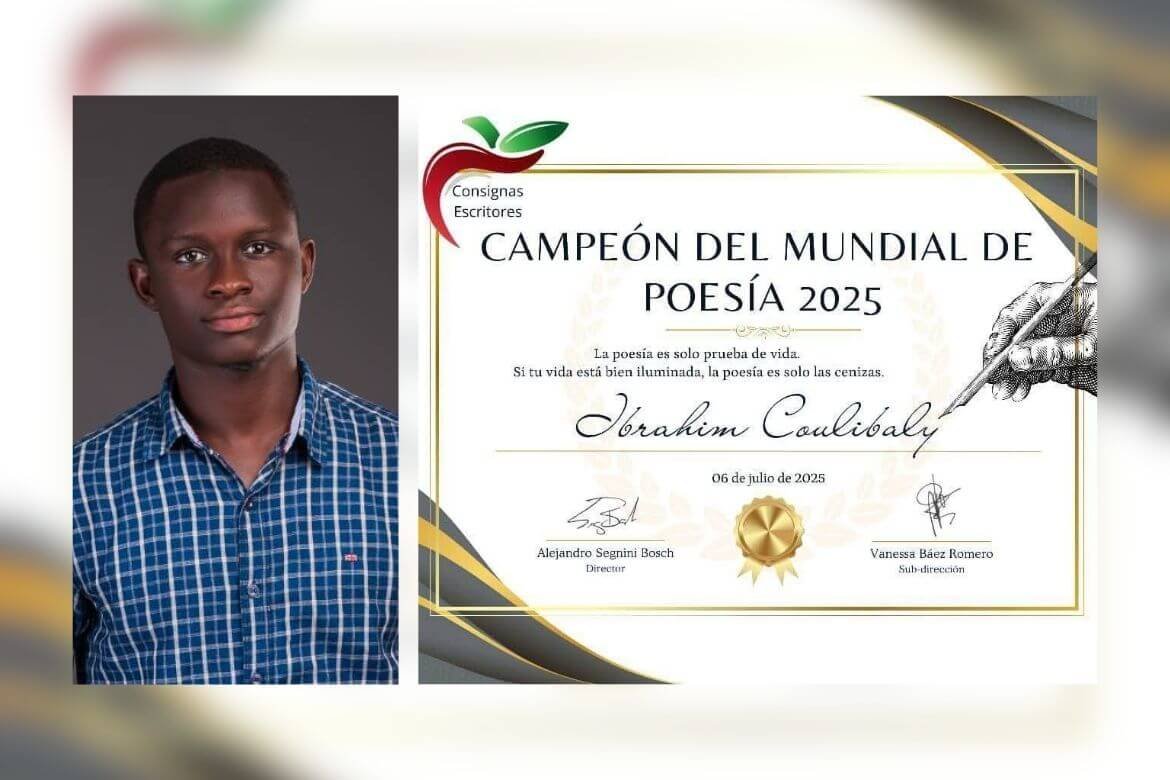 Ibrahim Coulibaly sacré champion du monde de poésie Consignas 2025